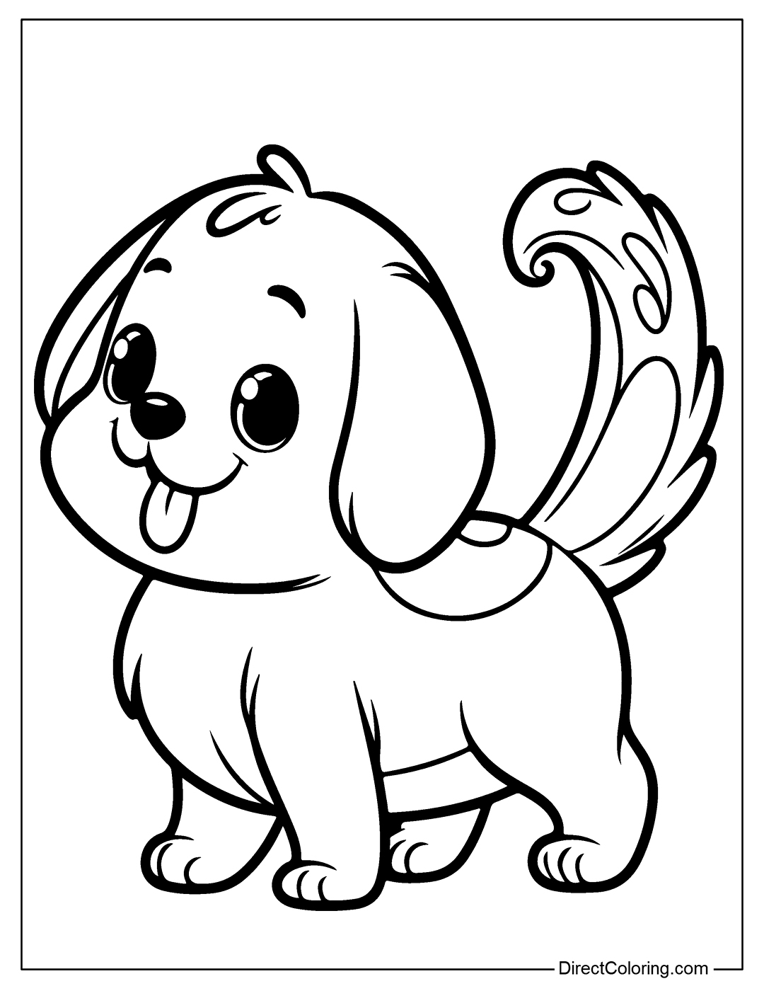 Free Puppy Coloring Page Printable